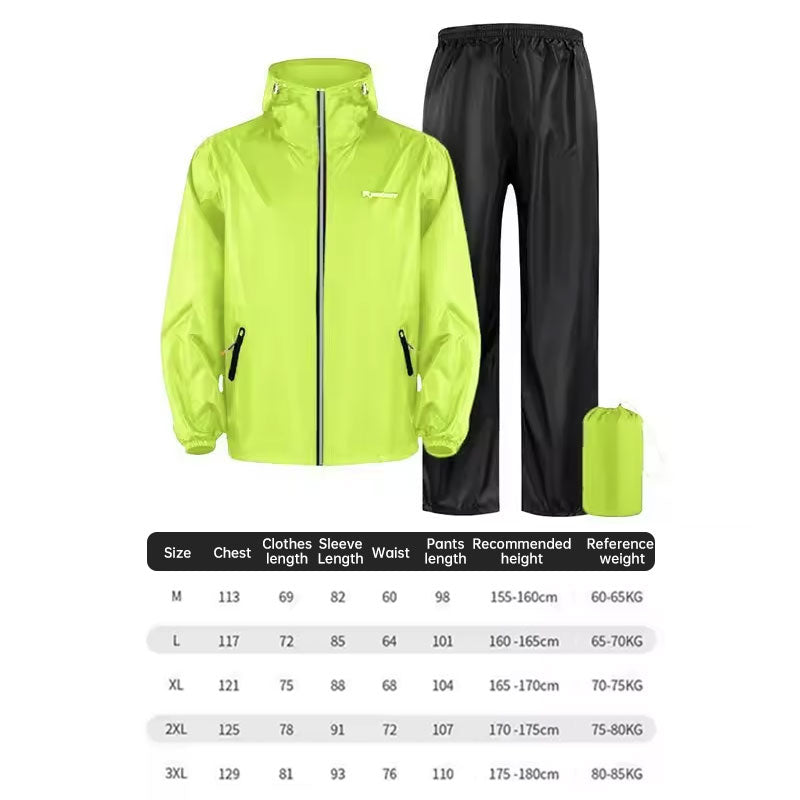 Unisex Ultralight Rain Suit - Lightweight Waterproof Jacket & Pants Set, Summer Outdoor Rainwear for Fishing & Cycling - SkyeDragon Gifts