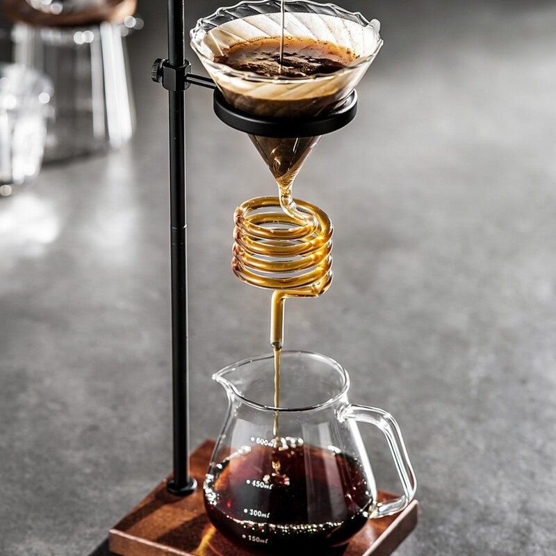 Spiral Cooling Pour Over Coffee Dripper Stand And Filter Holder