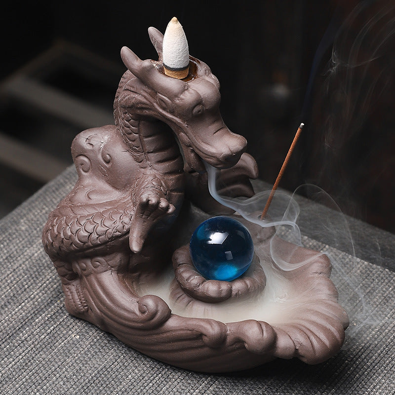 Back Flow Incense Burner Creative Home Decoration Purple Sand Crafts