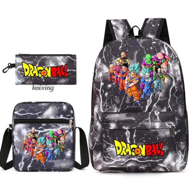 Youth Dragon Ball Backpack Student Shoulder Bag Travel Bag 3-Piece Set - SkyeDragon Gifts