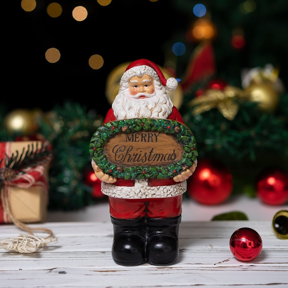 Merry Christmas sign up Santa Claus resin crafts ornament