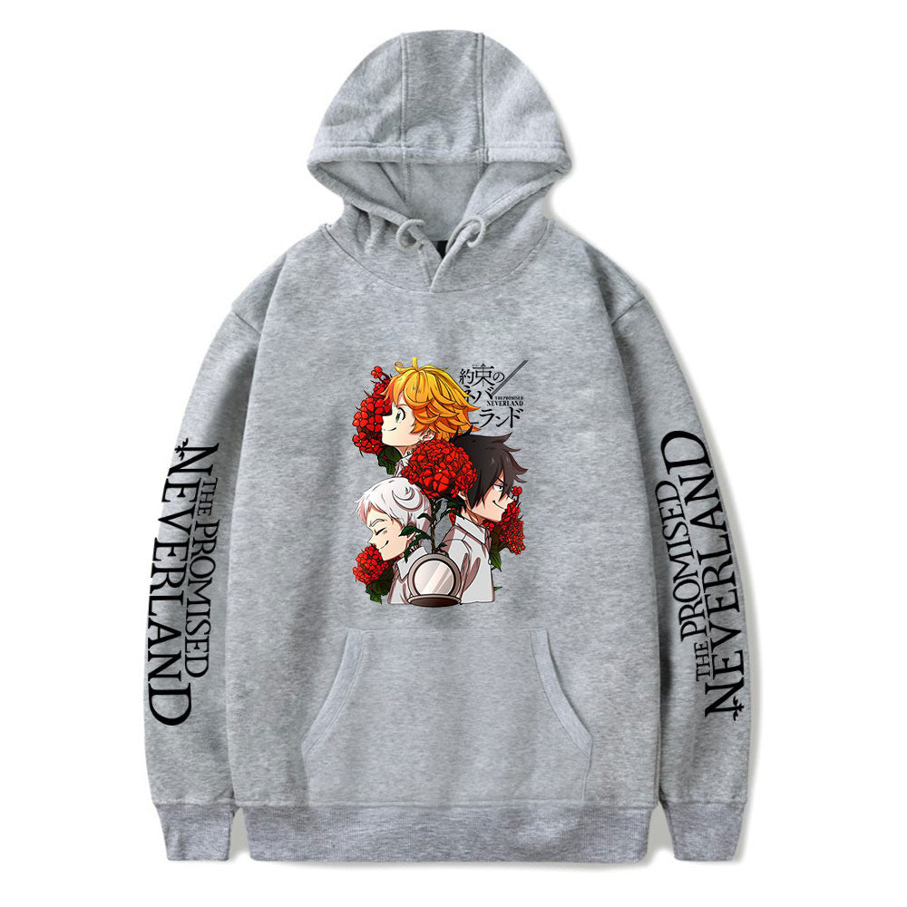 Agreed Fantasy World The Promised Neverland Hoodie Loose Hooded Sweatshirt - SkyeDragon Gifts