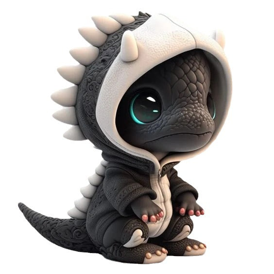 Halloween Dinosaur Resin Ornaments Cute Elf Figurines Seasonal Home Decor
