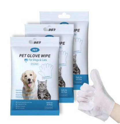 Pet Cleaning Gloves & Wipes - SkyeDragon Gifts