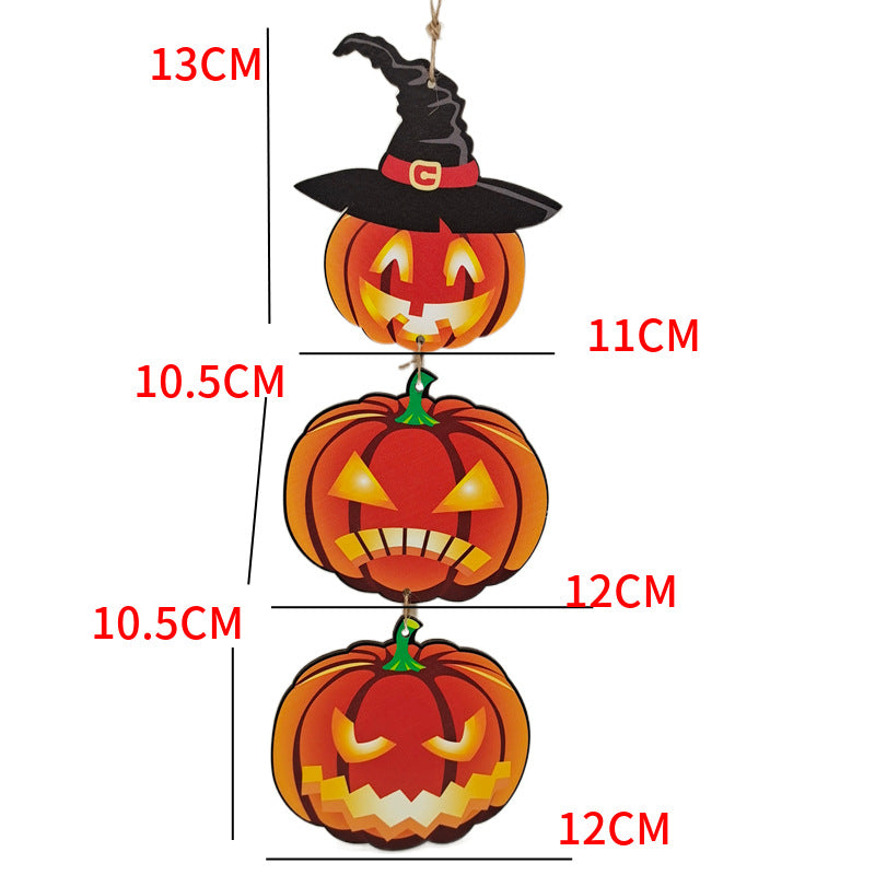 Halloween Wooden Crafts Pumpkin Tree Hanging Decorative Outdoor Garden Card Terrible - SkyeDragon Gifts