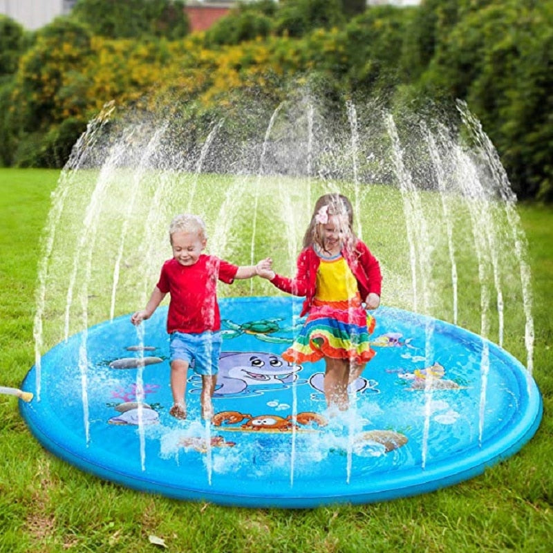 170 CM Summer Children's Baby Play Water Mat Games Beach Pad Lawn Inflatable Spray Water Cushion Toys Outdoor Tub Swiming Pool - SkyeDragon Gifts