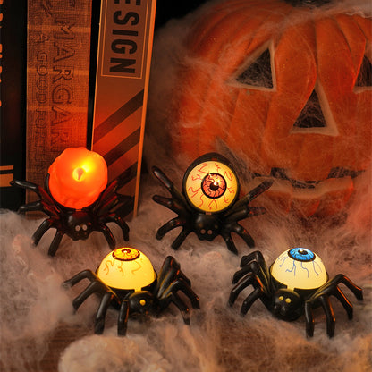 Halloween Spider LED Electronic Candle Light, Fake Spider Night Light, Party Horror Atmosphere Prop Lamp - SkyeDragon Gifts