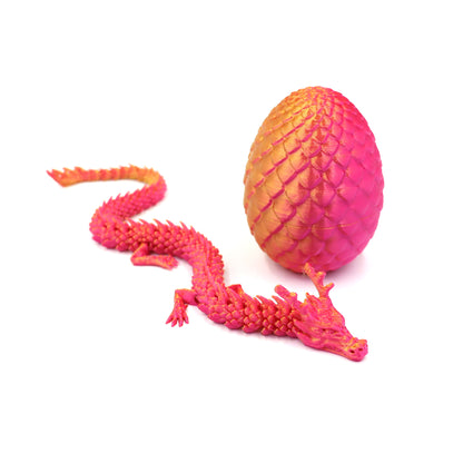 3D Printed Dragon Ornament Chinese Dragon Cross-border Dragon Egg 3D Printed Articulated Dragon Toy Figurine Gift Craft - SkyeDragon Gifts
