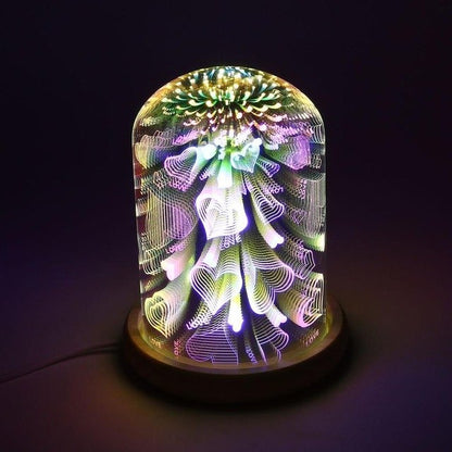 3D Night Light Magic Desk Table Lamp with Glass Cover LED USB Atmosphere Light 37D - SkyeDragon Gifts