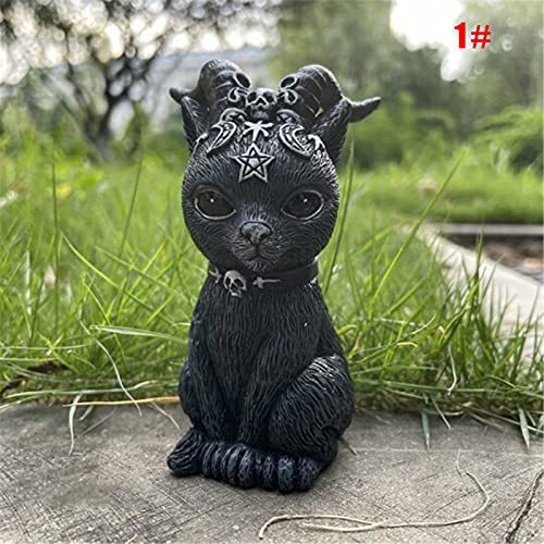 Halloween Witch Black Cat Resin Decoration Figurine Magical Mysterious Atmosphere Design Decorative Ornament - SkyeDragon Gifts