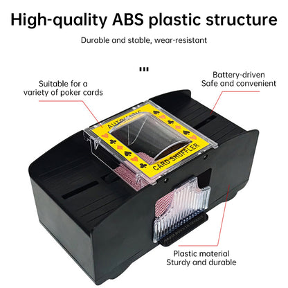 3 - sec Silent ABS Card Shuffler for Games , silent, made of ABS. For poker, board and family games. - SkyeDragon Gifts