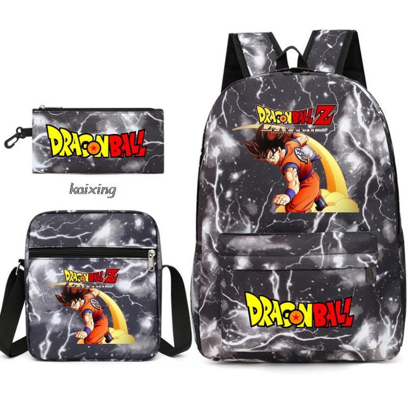 Youth Dragon Ball Backpack Student Shoulder Bag Travel Bag 3-Piece Set - SkyeDragon Gifts