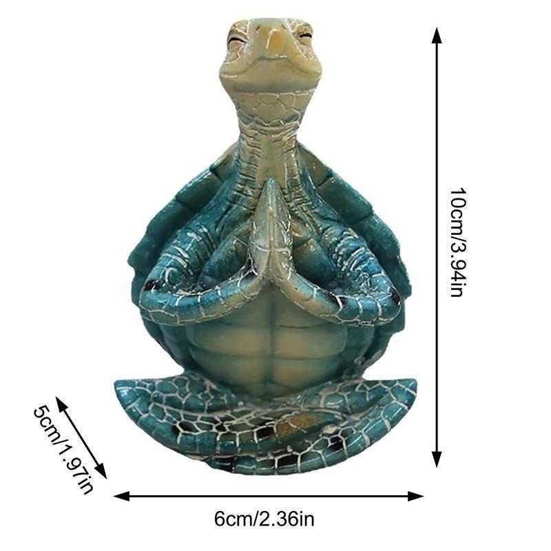 Resin decorative ornaments, meditation on sea turtles, turtle animal statues, decorations, resin crafts