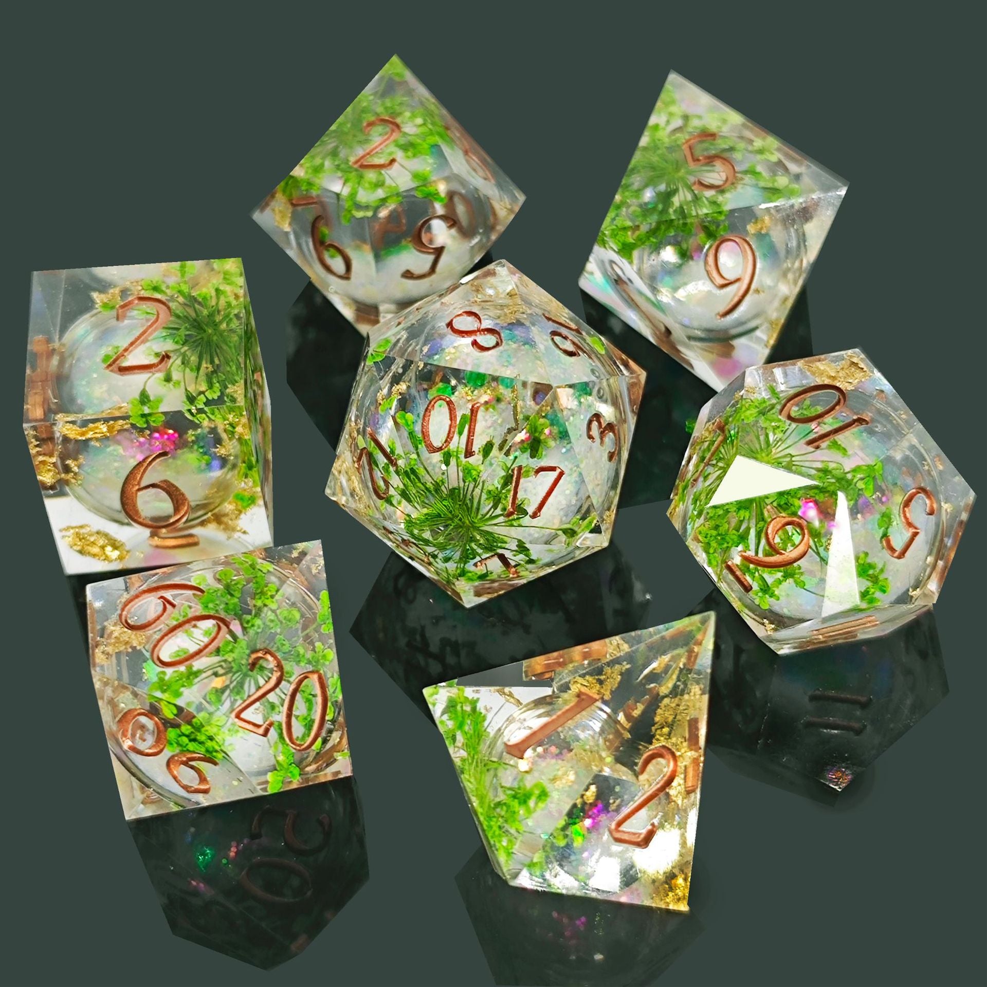 Resin Sand Flow Dice Liquid Role Playing DND Dungeons &amp; Dragons TRPG Multi-Face D - SkyeDragon Gifts