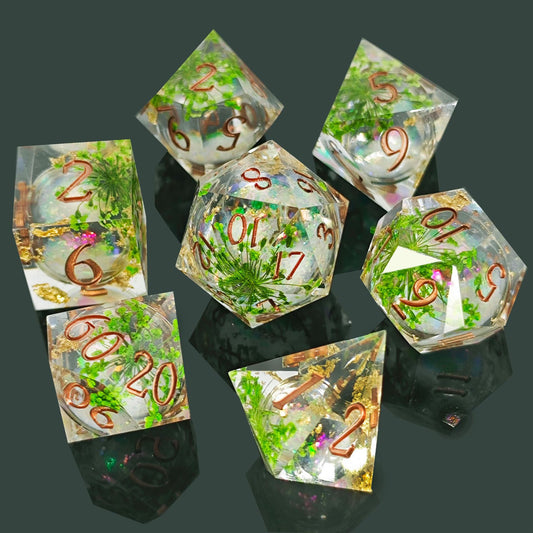Resin Sand Flow Dice Liquid Role Playing DND Dungeons &amp; Dragons TRPG Multi-Face D - SkyeDragon Gifts
