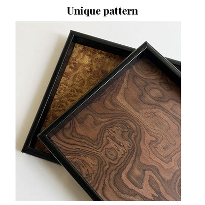 Vintage Volcanic Pattern Hotel Luxury Tea Tray: High-End Living Room Storage & Desktop Organizer - SkyeDragon Gifts