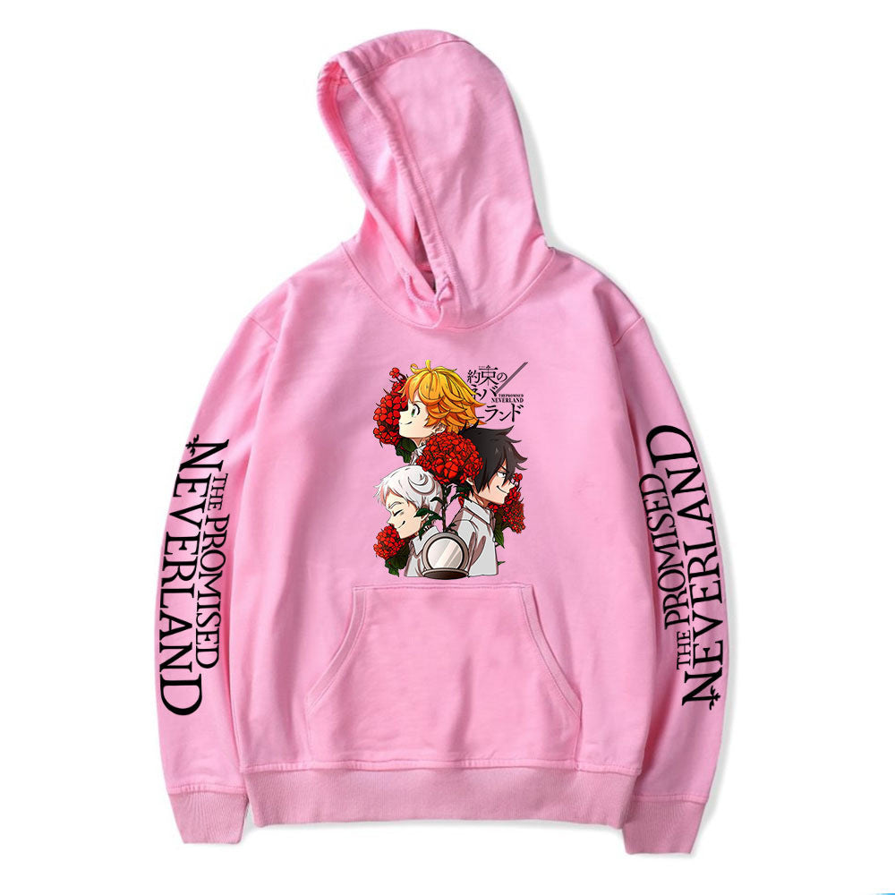 Agreed Fantasy World The Promised Neverland Hoodie Loose Hooded Sweatshirt - SkyeDragon Gifts