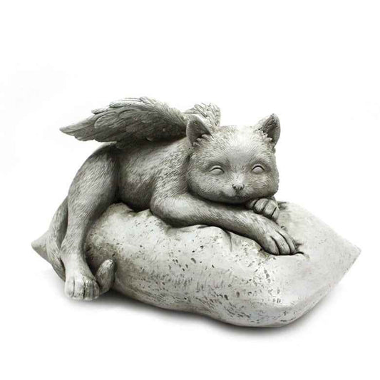 Angel Cat and Dog Resin Figurines Imitation Stone Home Decor