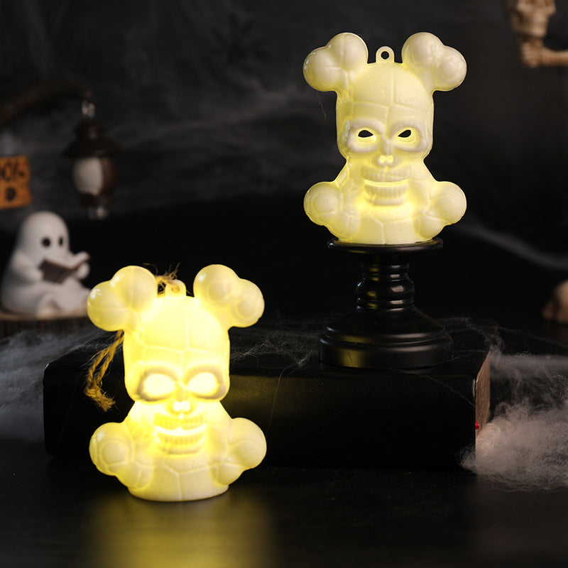 Halloween Skull Glow Night Light Creative Decoration Prop Party Atmosphere Lamp Scene Decoration