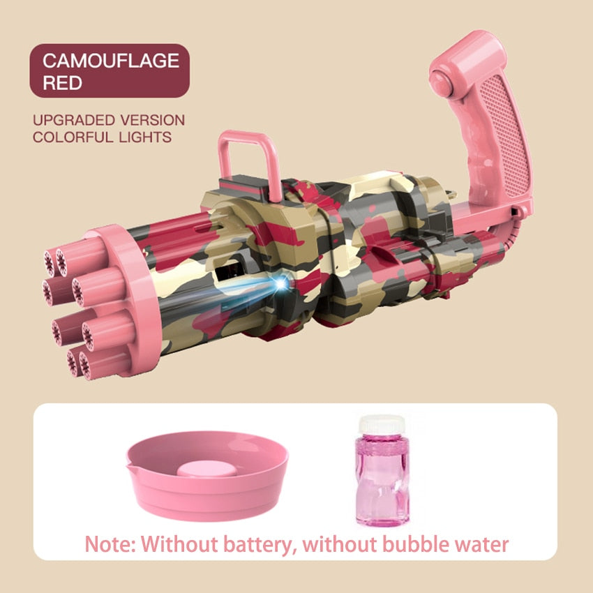 New Magic dolphin Gatling Bubble Gun Automatic Bubble Machine Gun Soap Bubble Blower Outdoor Kids Child Toy for Kids - SkyeDragon Gifts
