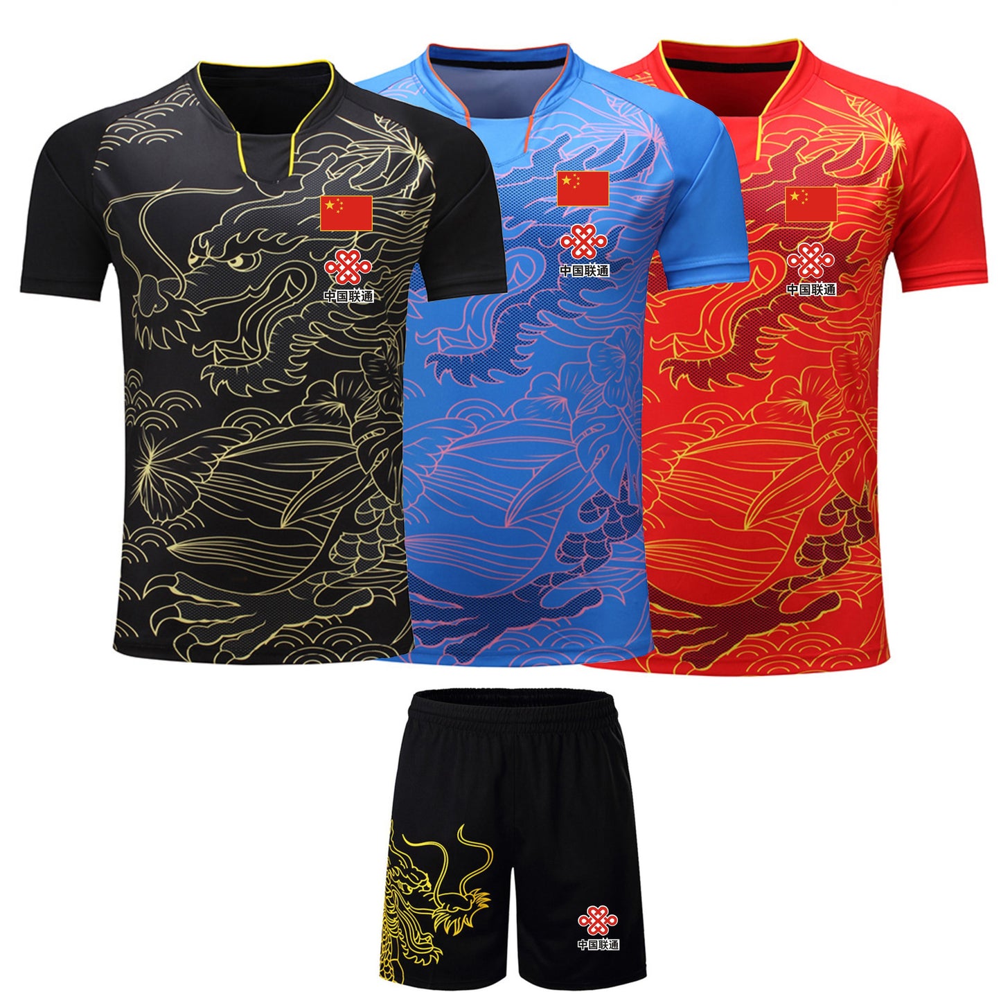 CHINA Dragon table tennis Jerseys Shorts Men / Women / Child , ping pong Jersey,Table tennis Shirt Sets table tennis shirts - SkyeDragon Gifts