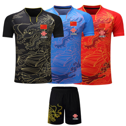 CHINA Dragon table tennis Jerseys Shorts Men / Women / Child , ping pong Jersey,Table tennis Shirt Sets table tennis shirts - SkyeDragon Gifts
