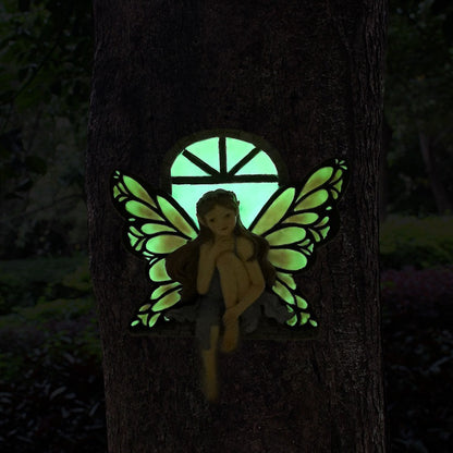Nightglow Fairy Tree Hanging Creative Resin Courtyard Garden Angel Hanging Decoration Ornament
