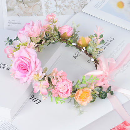 Simulated flower headdress tourist vacation princess flower fairy performance dance hair accessory female