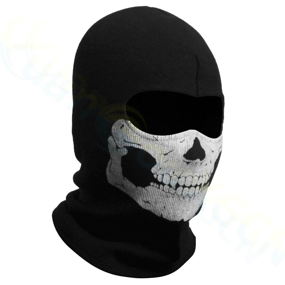 Motorcycle Balaclava Full Face Mask Skull Print Motorbike Full Face Mask Windproof Skiing Head Neck Warmer Bicycle Helmet Liner - SkyeDragon Gifts