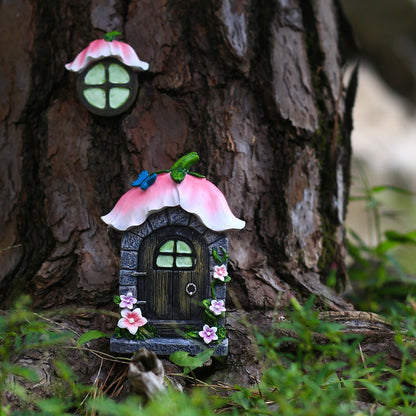 Fairy resin tree decoration window