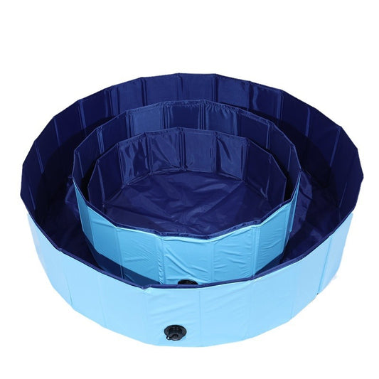 Portable Dog Swimming Pool – Foldable Pet Bathing Tub with Drain, Outdoor Puppy Pool for Summer Water Fun & Cleaning - SkyeDragon Gifts