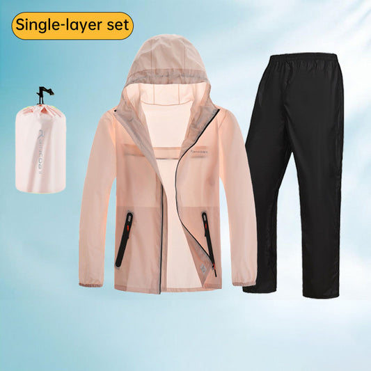Unisex Ultralight Rain Suit - Lightweight Waterproof Jacket & Pants Set, Summer Outdoor Rainwear for Fishing & Cycling - SkyeDragon Gifts