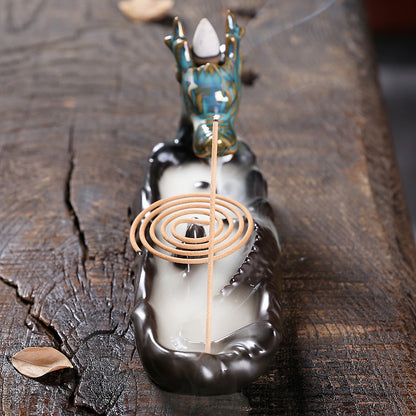 Ceramic Smoke Backflow Aromatherapy Furnace Home Decoration Creative Line Incense Incense Holder Backflow Chinese Dragon Incense Burner - SkyeDragon Gifts