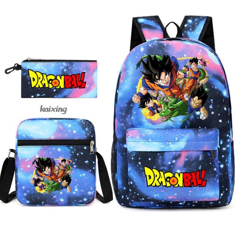 Youth Dragon Ball Backpack Student Shoulder Bag Travel Bag 3-Piece Set - SkyeDragon Gifts