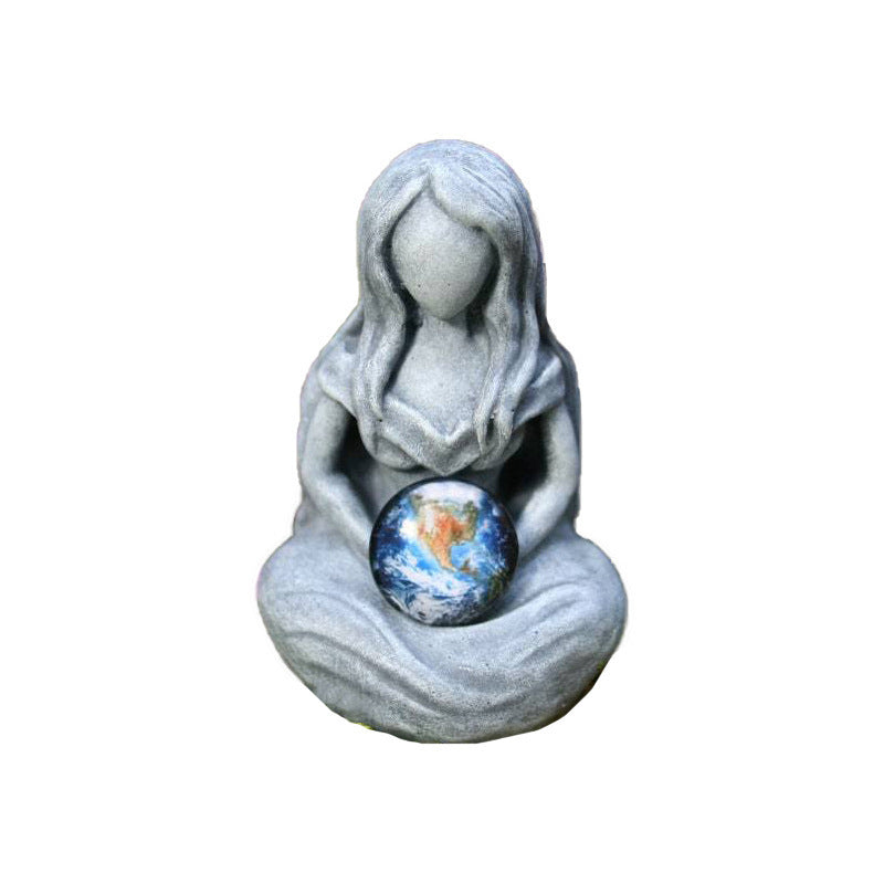 Gaia Earth Mother Goddess Statue Garden Decoration Resin Crafts Sculpture Ornament