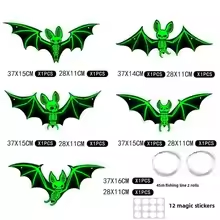 10pcs Halloween Decorations 3D Hanging Bat Fluorescent Glow-in-the-Dark Wall Stickers for Haunted House Party Decoration - SkyeDragon Gifts