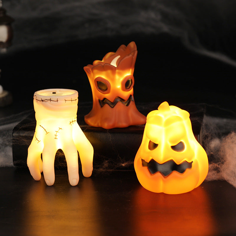 Halloween Glow Pumpkin Lantern Skull Hand Stump Decorative Ambient Light Creative Night Light Party Prop