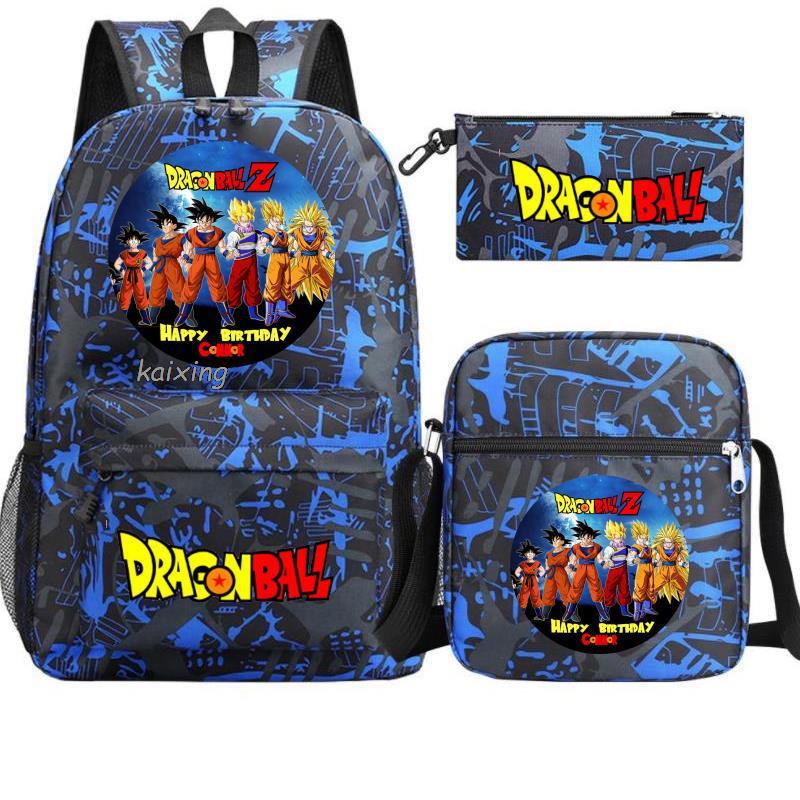 Youth Dragon Ball Backpack Student Shoulder Bag Travel Bag 3-Piece Set - SkyeDragon Gifts