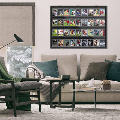 Large Sports Card Display Cases. Wooden, UV - protected acrylic fronts. For football, basketball, hockey cards. - SkyeDragon Gifts