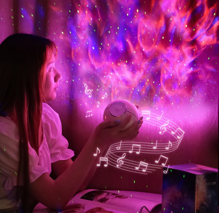 The New Projection Light Magic Light Atmosphere Light Can Rotate The Star Ball Space Ball Projector White - SkyeDragon Gifts