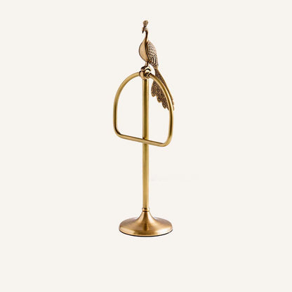 Brass peacock towel ring bathroom vertical towel rack storage shelf bathroom supplies