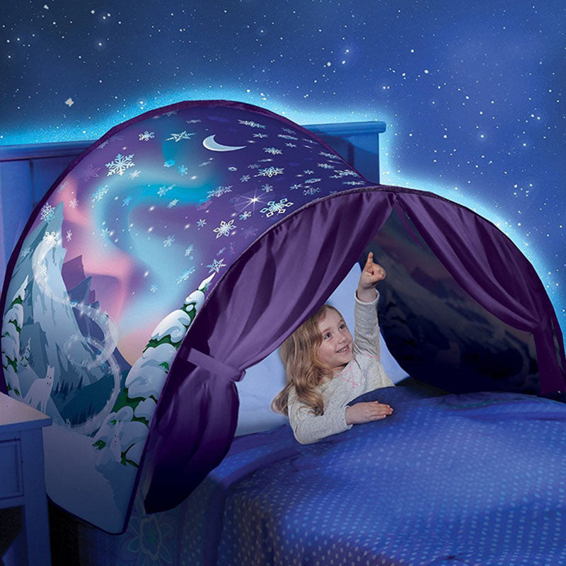 Toys Baby Pop Up Bed Tent Fantasy Cartoon Snowy Foldable Playhouse Comforting Sleeping Toys for Kids - SkyeDragon Gifts