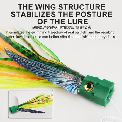 Squid Shape Trolling Lure – 225mm 77g Large Soft Fishing Bait, Deep Sea Boat Trolling Jig for Tuna & Pelagic Species - SkyeDragon Gifts