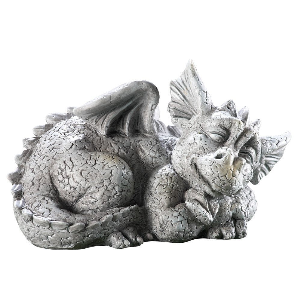 Solar powered dragon sculpture resin animal ornaments - SkyeDragon Gifts
