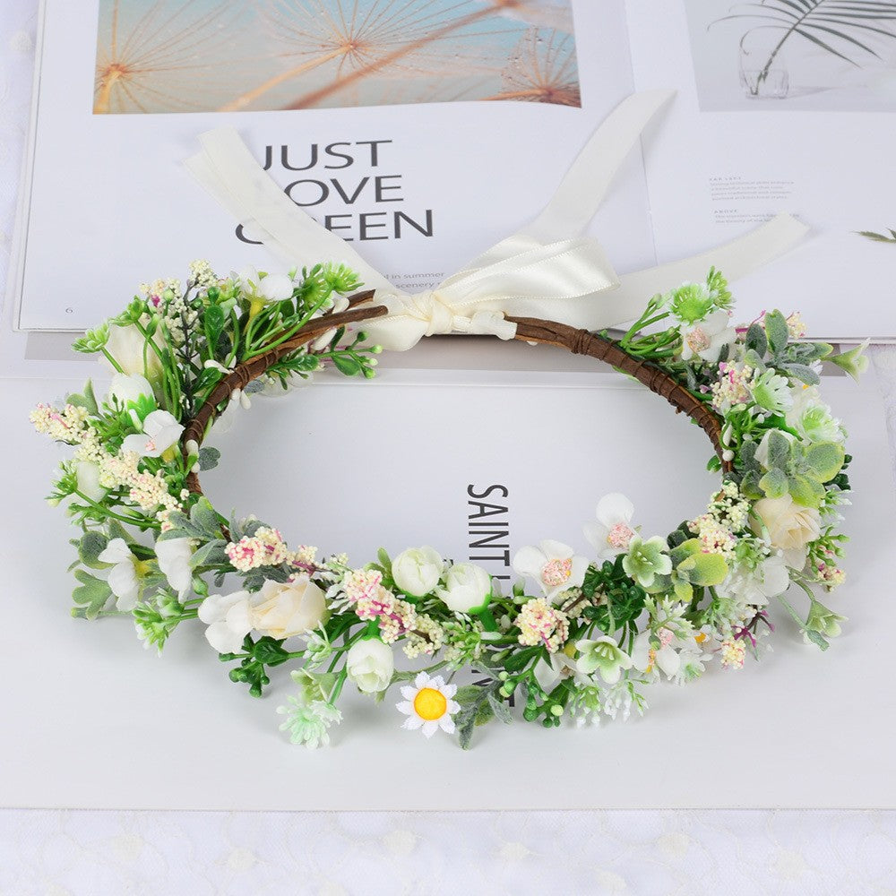 Floral Bride Headband Sweet Flower Hair Accessories For Weddings