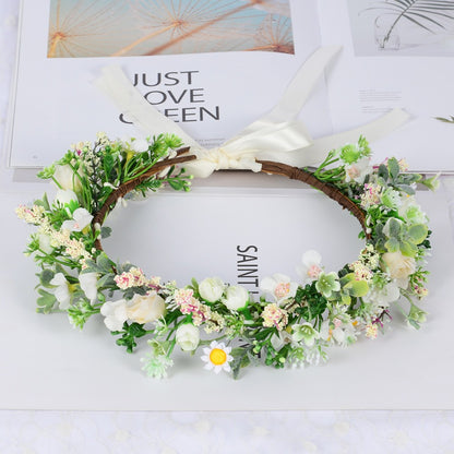 Floral Bride Headband Sweet Flower Hair Accessories For Weddings