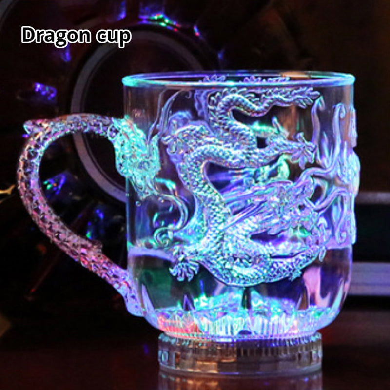 Luminous Cup Dragon Cup Creative Acrylic Shines Upon Entering Water, Senses Colorful Luminous Colorful Beer Cup Luminous Cup - SkyeDragon Gifts