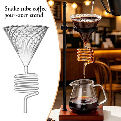 Spiral Cooling Pour Over Coffee Dripper Stand And Filter Holder