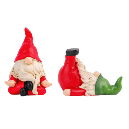 Christmas Faceless Old Man Dwarf Elf Doll Resin Yoga Sitting Decoration