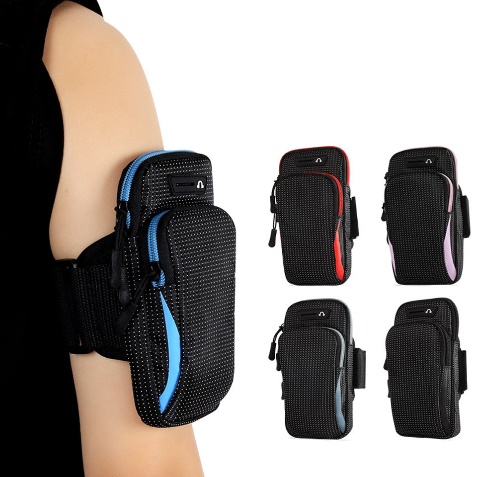 6.5 Inches Sports Bag Armband Case Gym Fitness Running Arm Band Bag Cover Jogging Workout Pouch for Mobile Phone Key Money Card - SkyeDragon Gifts